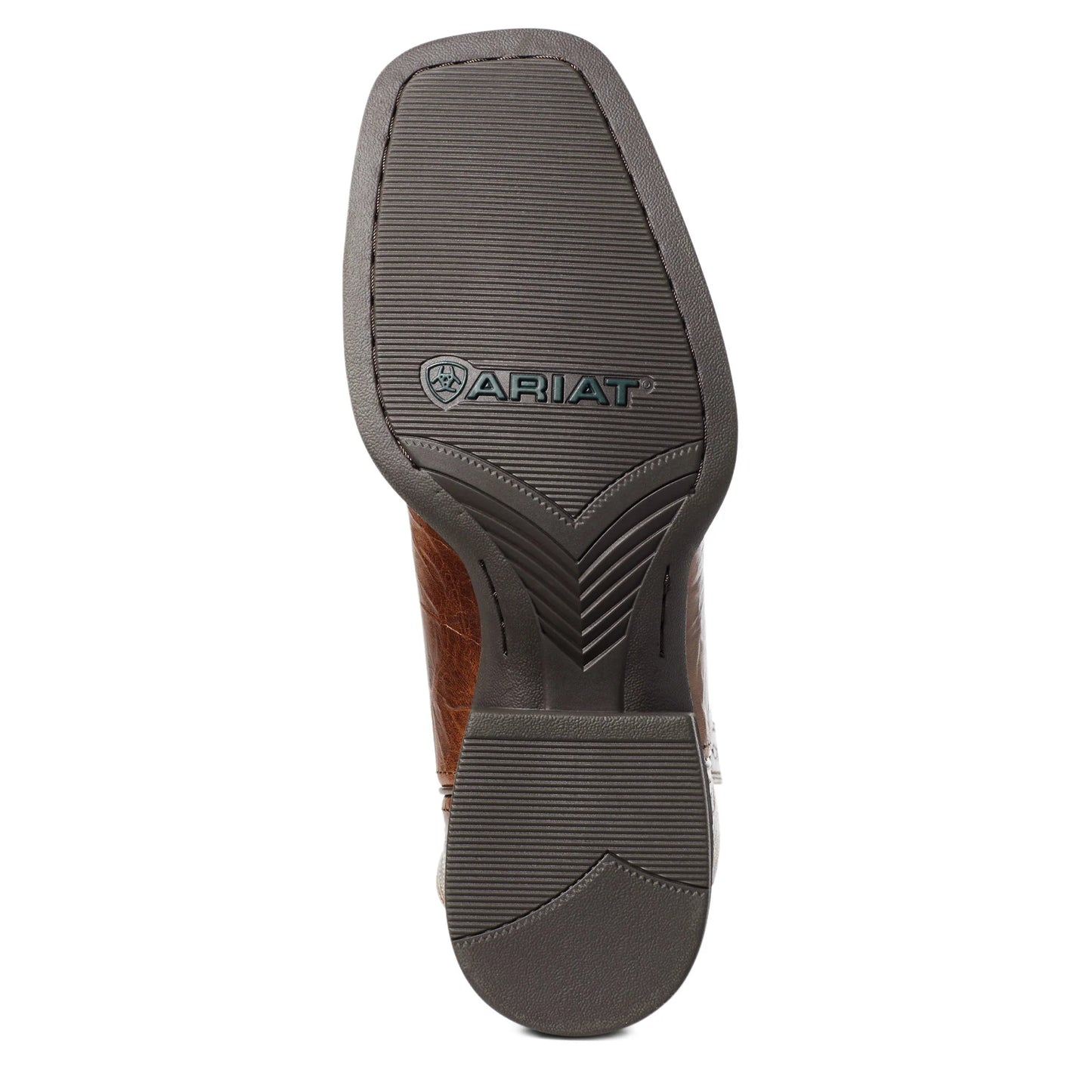 Ariat Mens Sport Western Wide Square Toe Peanut Butter/Chaga Brown