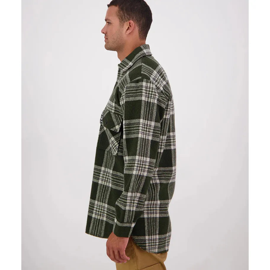 Swanndri Men's Ranger Wool Zip Front Bushshirt Woodlands Check