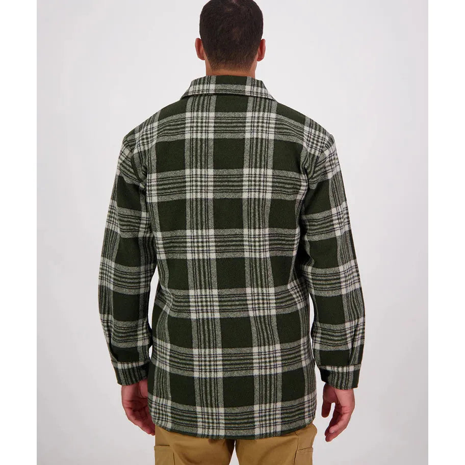 Swanndri Men's Ranger Wool Zip Front Bushshirt Woodlands Check