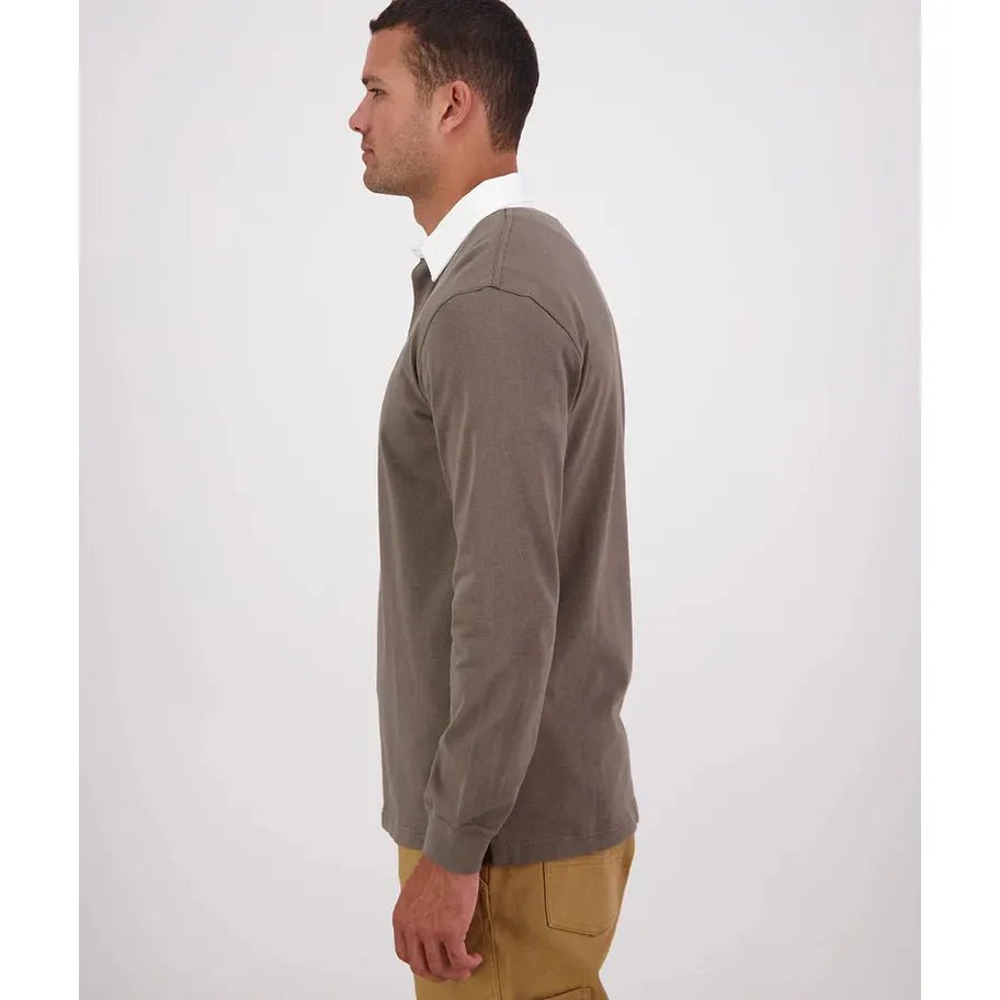 Swanndri Men's Fundamentals Long Sleeve Rugby Olive - Billy Goats Country Outfitters