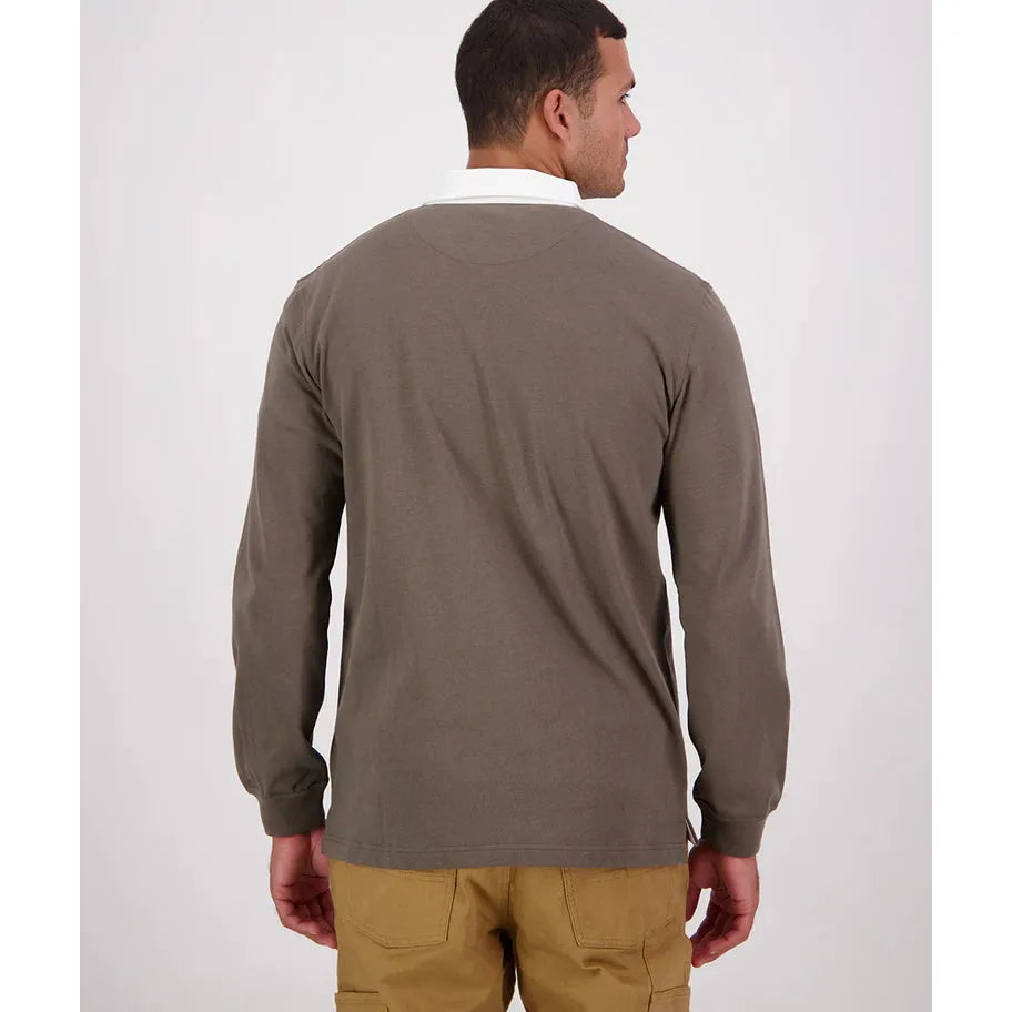Swanndri Men's Fundamentals Long Sleeve Rugby Olive