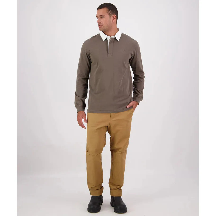 Swanndri Men's Fundamentals Long Sleeve Rugby Olive