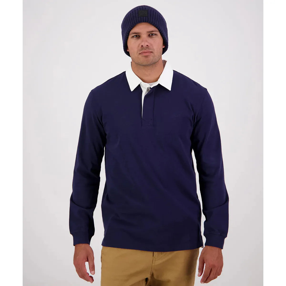 Swanndri Men's Fundamentals Long Sleeve RugbyNavy