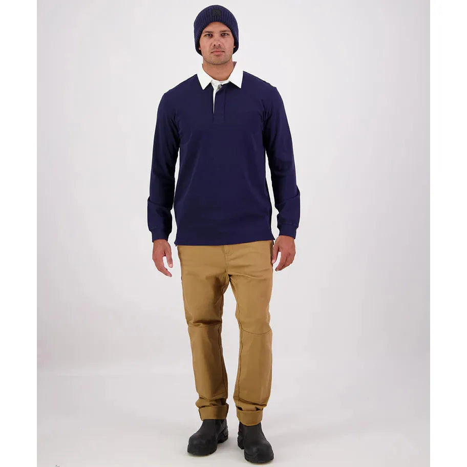 Swanndri Men's Fundamentals Long Sleeve RugbyNavy