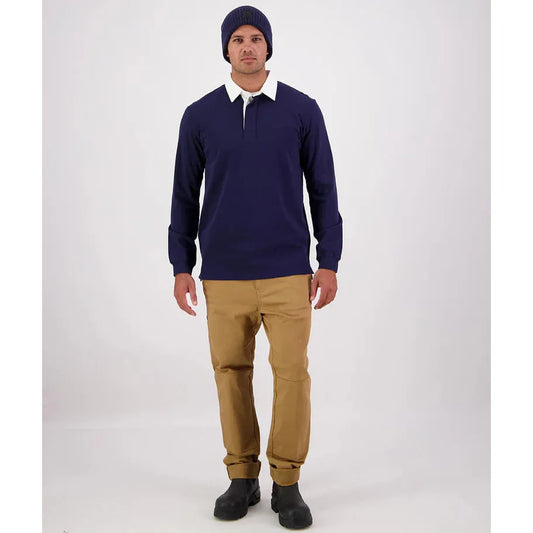 Swanndri Men's Fundamentals Long Sleeve RugbyNavy
