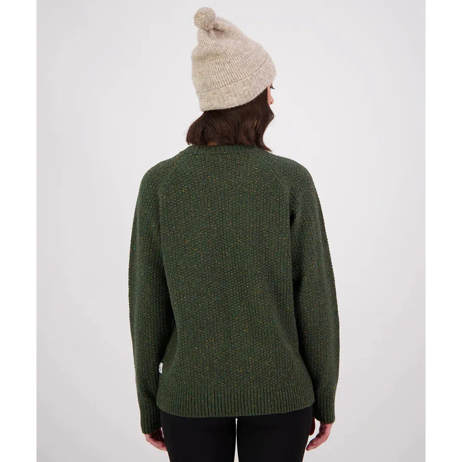 Swanndri Women's Lyttelton Waffle Crew Dark Olive