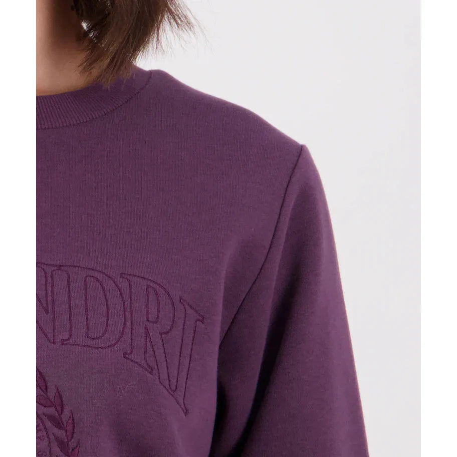 Swanndri Women's Ivy Embroidered Crew Dark Plum