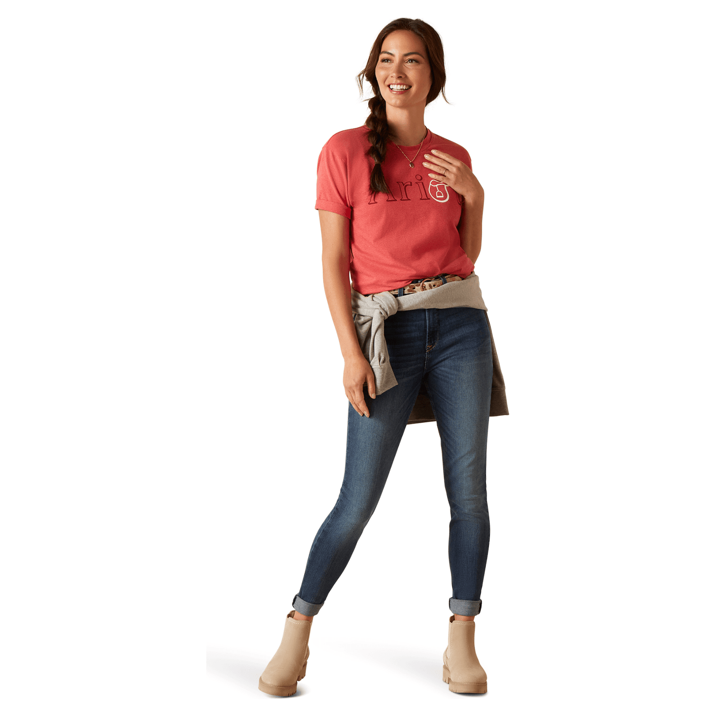 Ariat Women's BF T-Shirt Heather Baked Apple - Billy Goats Country Outfitters