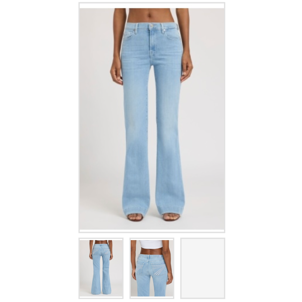 7 For All Mankind Ultra High Rise Jo Indigo Bloom Flare Jeans – 34” Leg