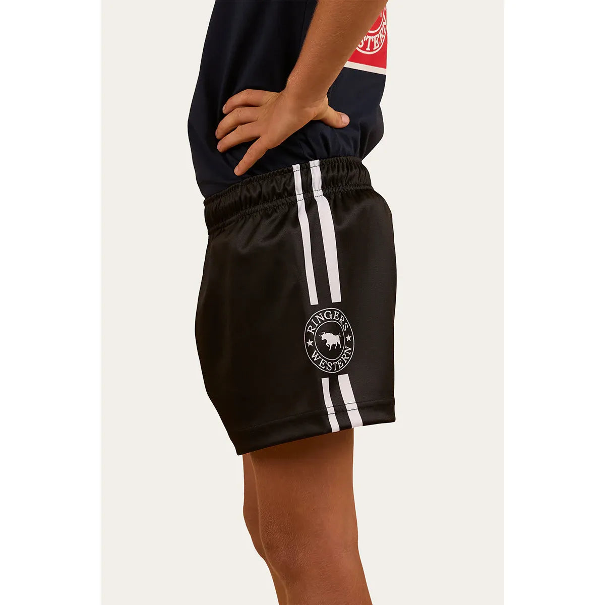 Ringers Western Kids Footy Shorts - Black