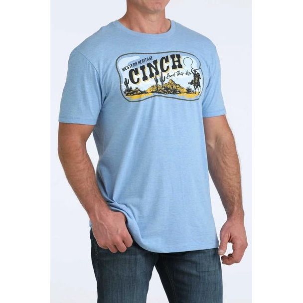 Cinch Men’s Western Heritage T-Shirt - Blue - Billy Goats Country Outfitters