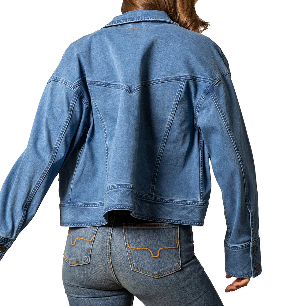 Kimes Ranch Womens Joey Boxy Denim Jacket - Antique Wash