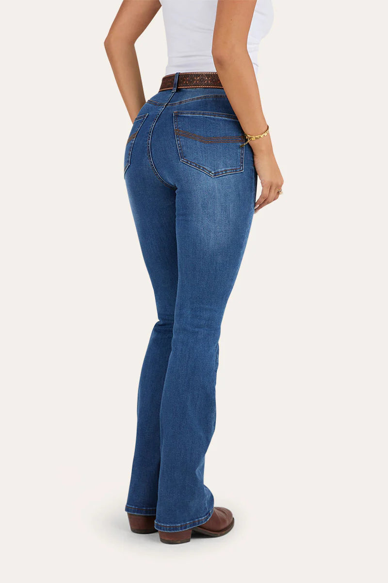 Ringers Western Penny Womens High Rise Bootleg Jean - Vintage Blue Wash