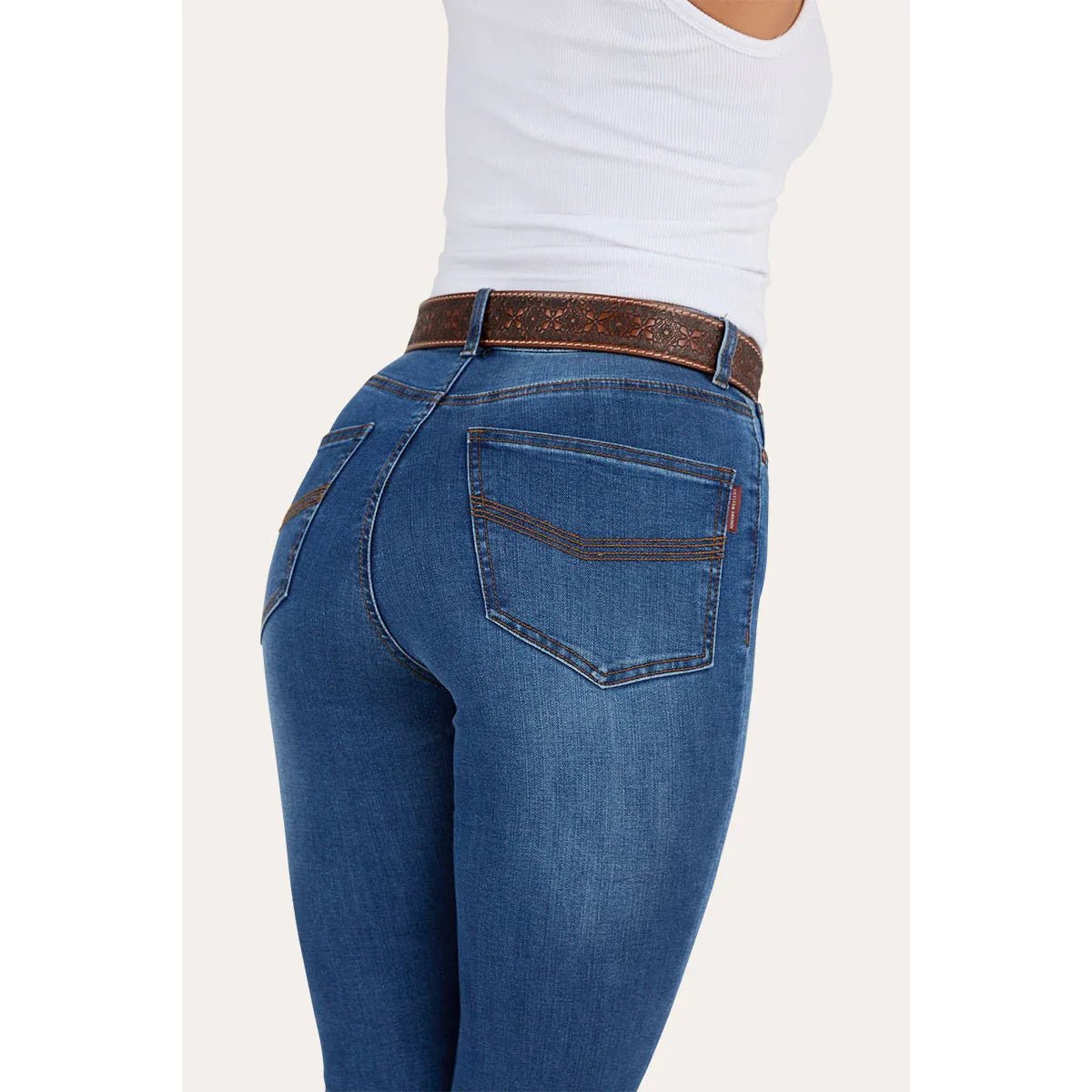 Ringers Western Penny Womens High Rise Bootleg Jean - Vintage Blue Wash - Billy Goats Country Outfitters