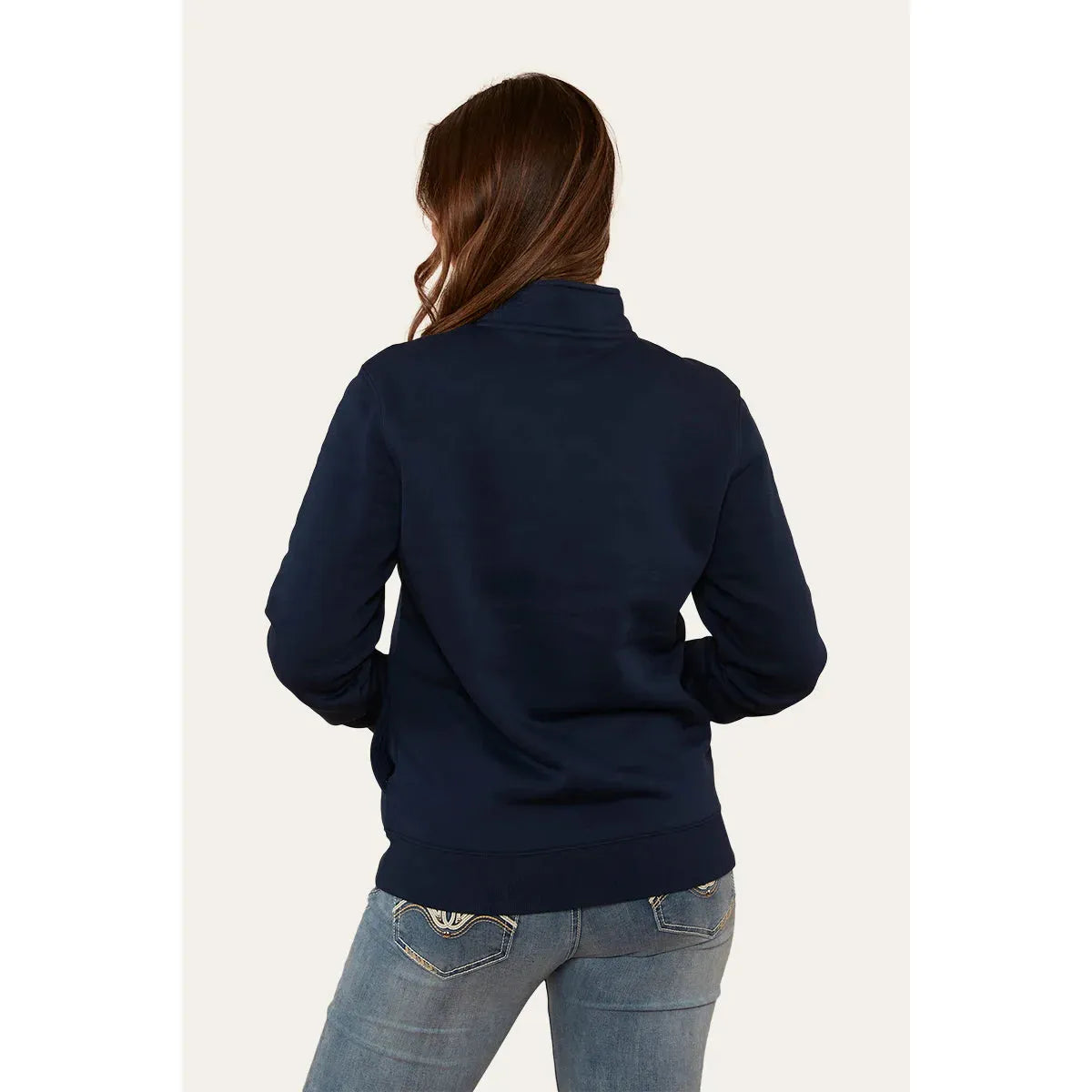 Ringers Western Womens Peninsula 1/4 Zip Crew Navy