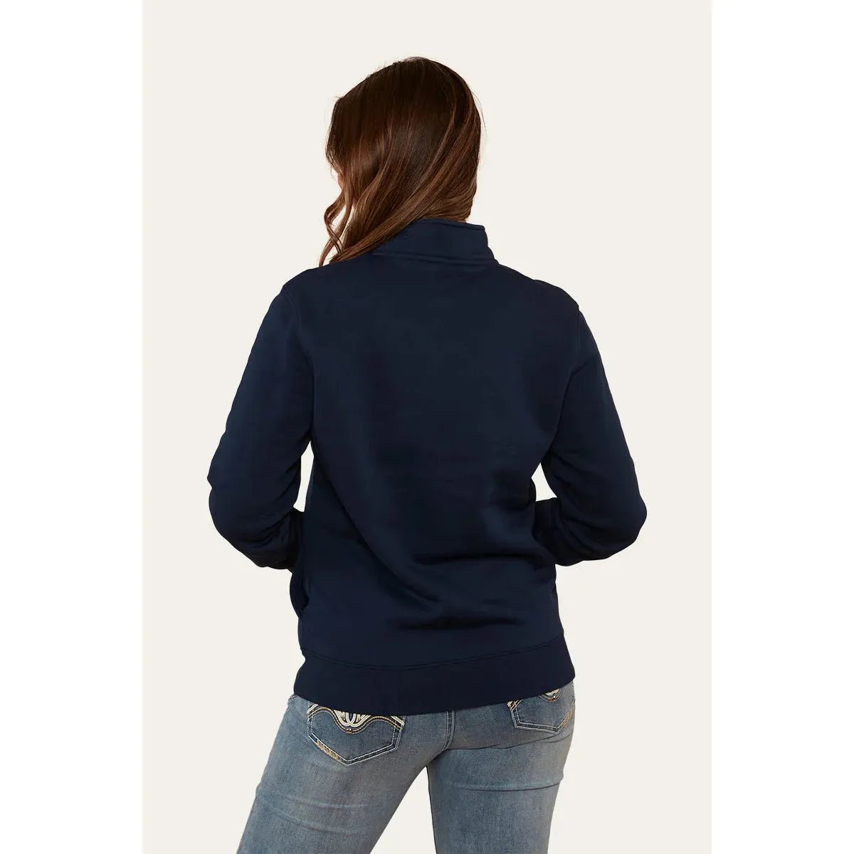 Ringers Western Womens Peninsula 1/4 Zip Crew Navy - Billy Goats Country Outfitters