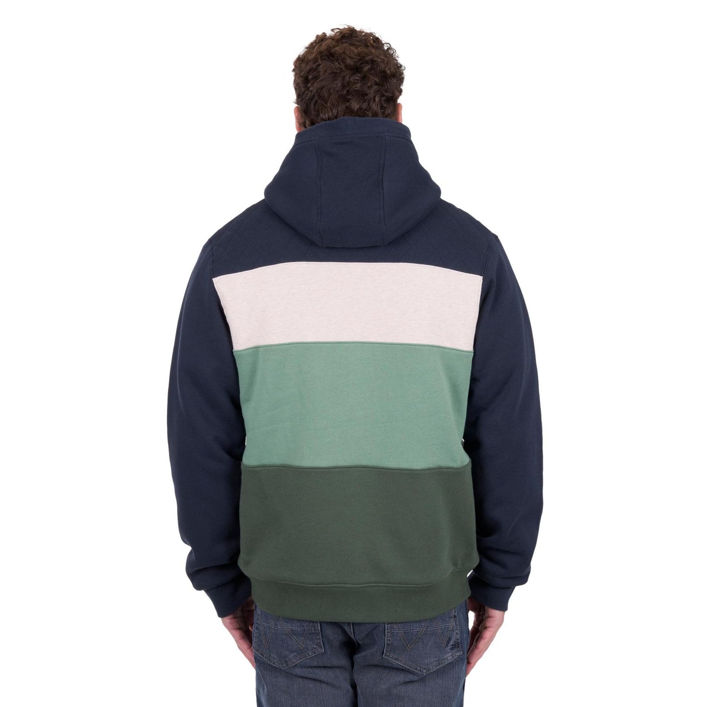 Wrangler Men's Dwayne Zip Up Hoodie - Navy/Cypress - Billy Goats Country Outfitters