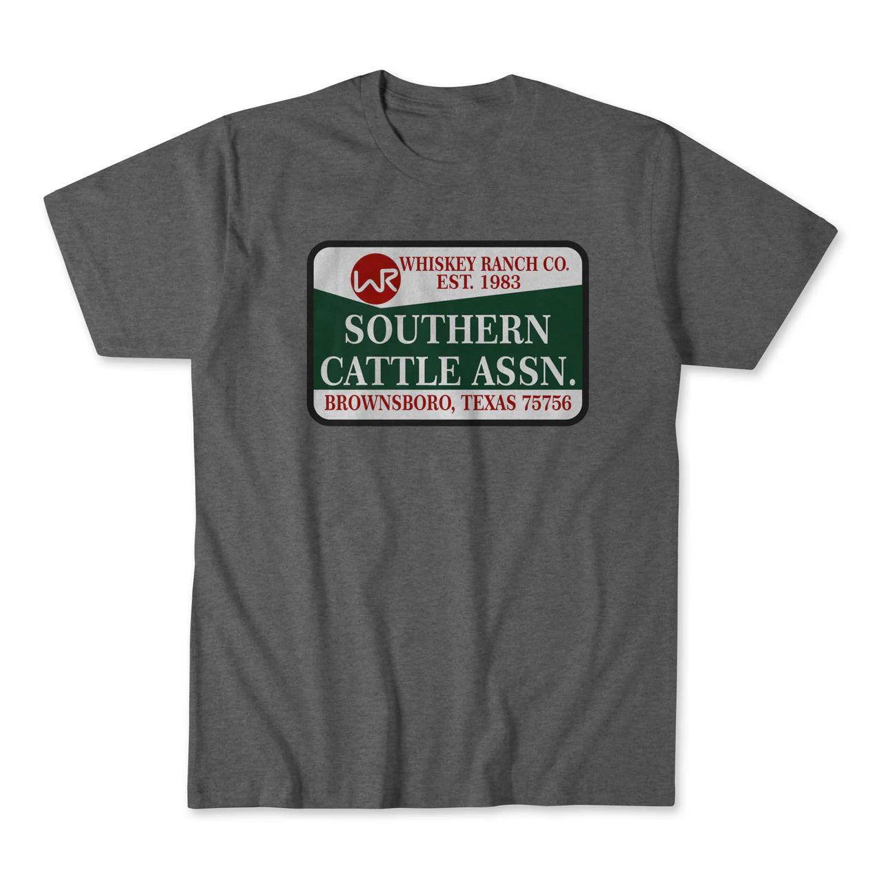 Whiskey Bent Hat Co Cattle Tee Grey