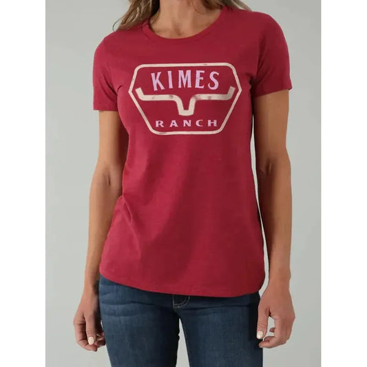 Kimes Ranch Ladies Distance Tee Shirt Cardinal