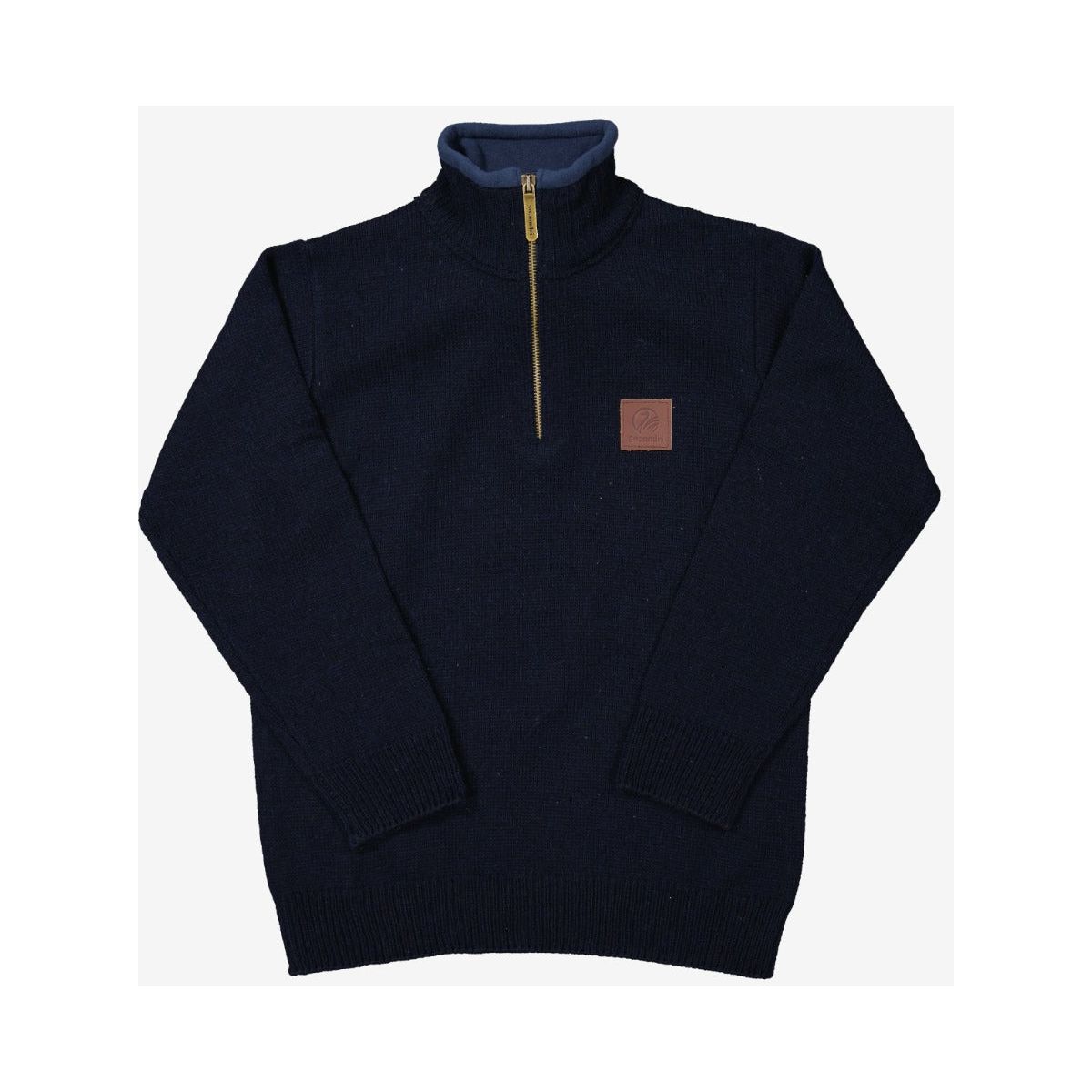 Swanndri Kids' Mariner Zip Neck Sweater Navy - Billy Goats Country Outfitters
