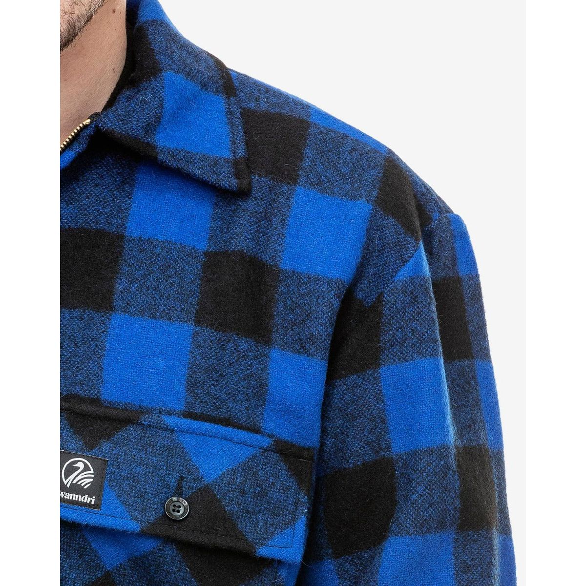 Swanndri Men's Ranger Wool Zip Front Bushshirt – Blue/Black Check - Billy Goats Country Outfitters