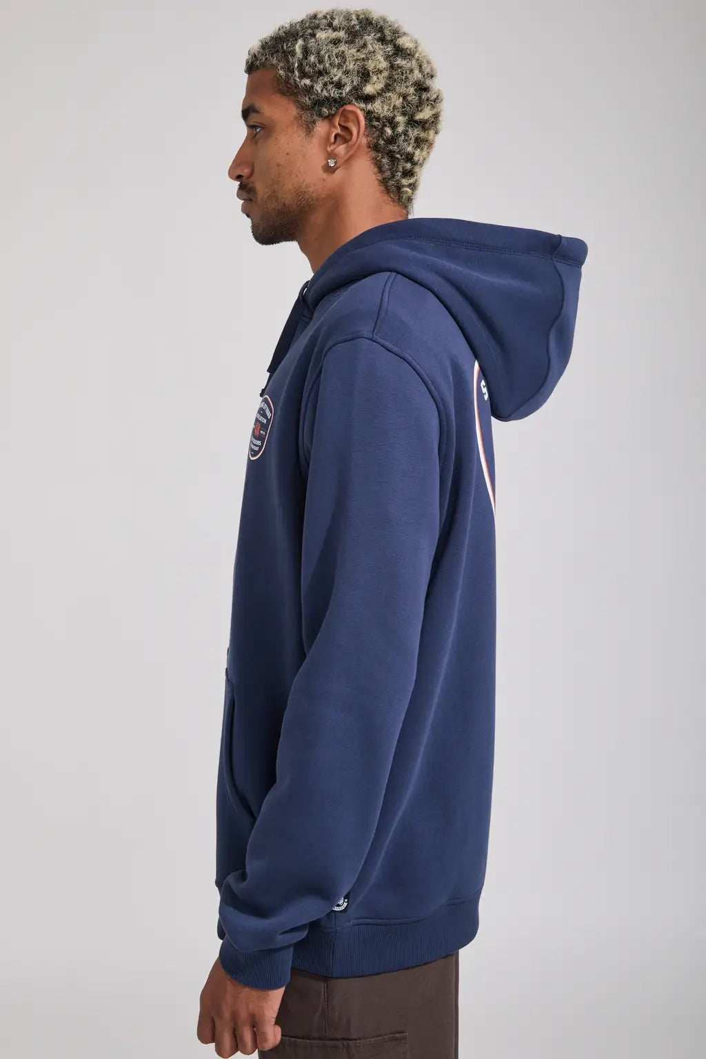 Swanndri Men's Off Road Printed Hoodie Navy