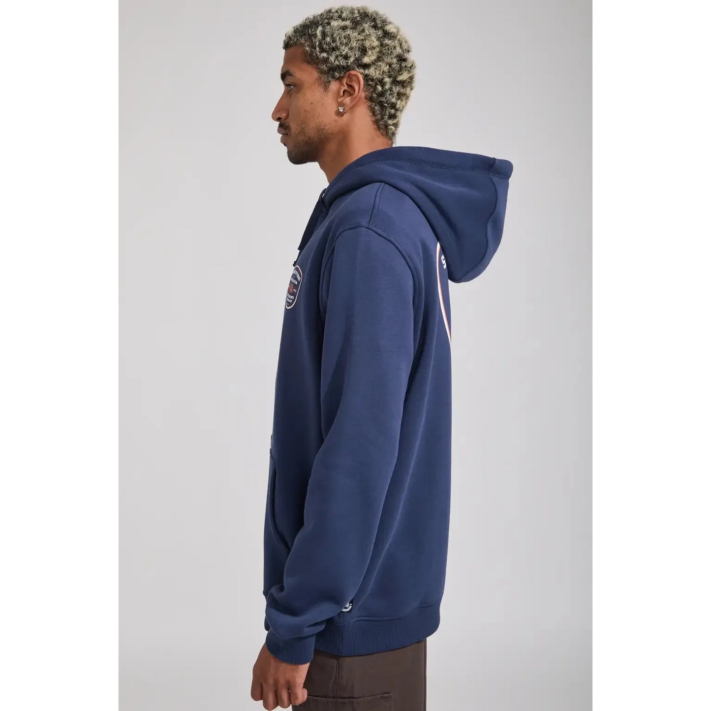 Swanndri Men's Off Road Printed Hoodie Navy