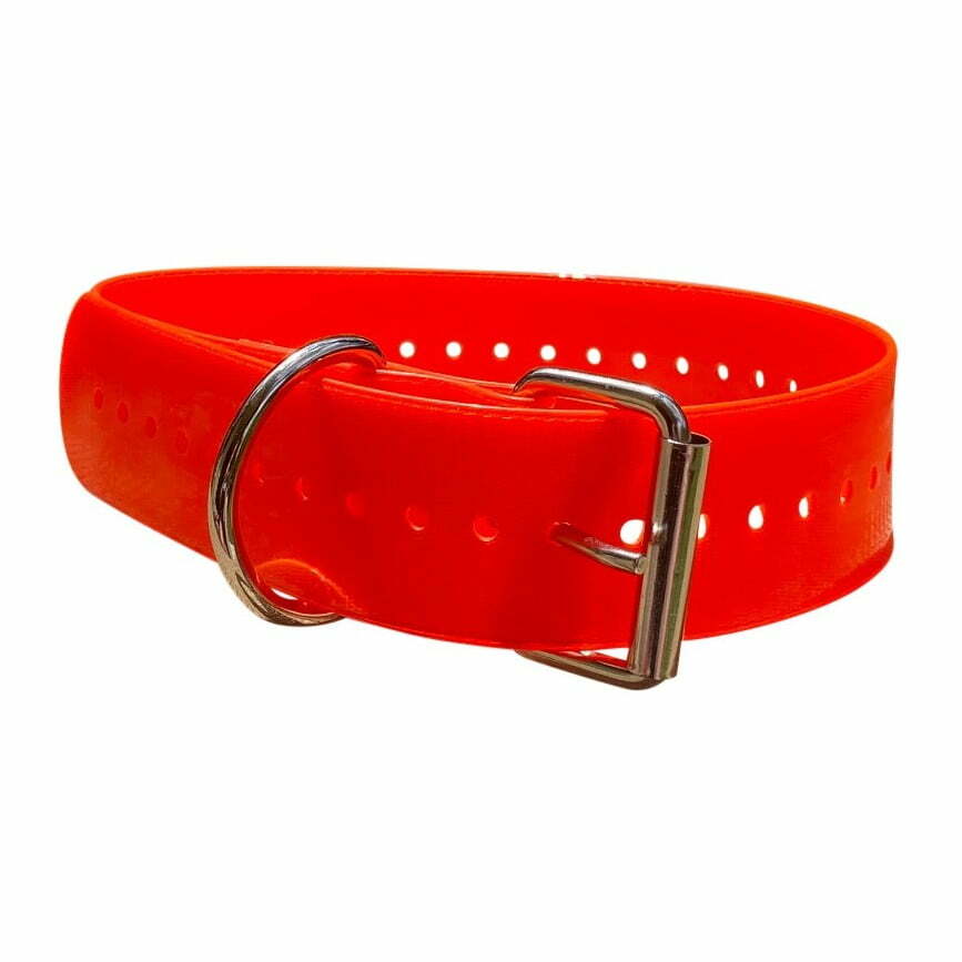 Optic Hunting 50mm Wide Dog Collar Orange Heavy Duty Yard Collar