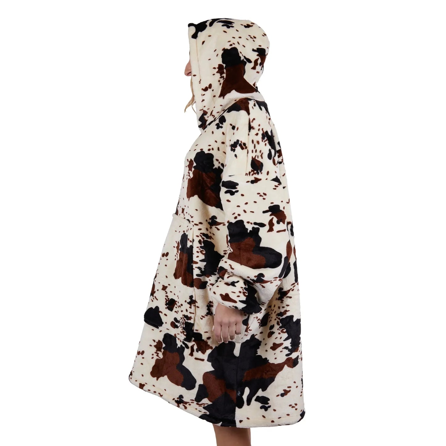 Pure Western Adults Snuggle Hoodie - Cow Print - Billy Goats Country Outfitters