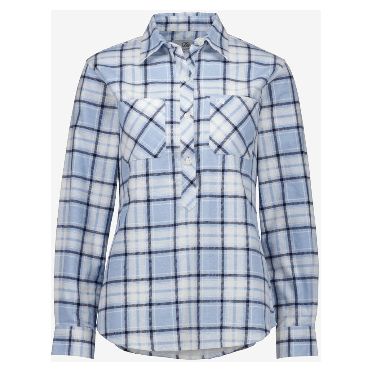 Swanndri Women's Egmont 1/2 Placket Shirt Moss/Blue Twin Pack