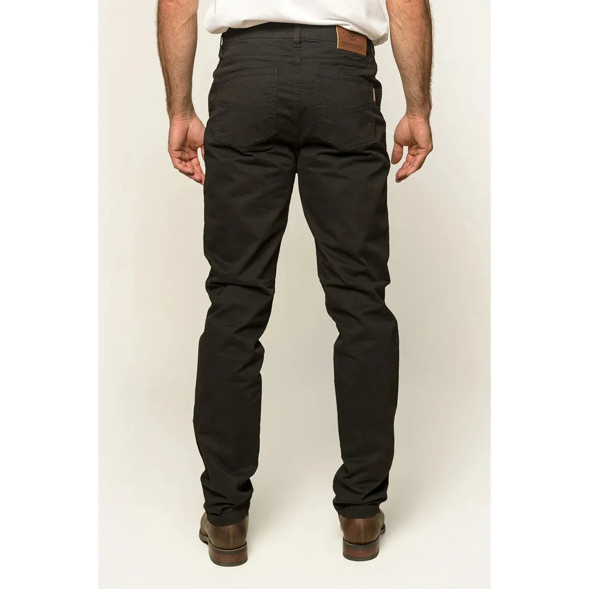 Ringers Western Avondale Mens 5 Pocket Stretch Drill Jeans Black