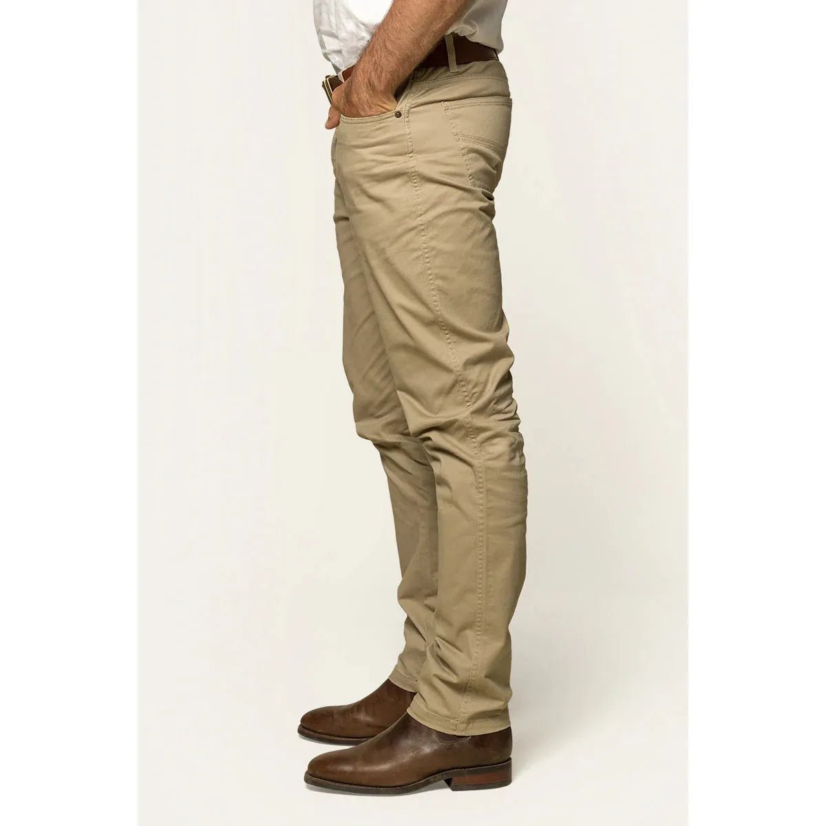 Ringers Western Avondale Mens 5 Pocket Stretch Drill Jeans Khaki - Billy Goats Country Outfitters