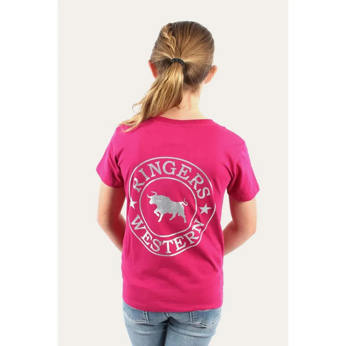 Signature Bull Kids Classic T-Shirt - Magenta/Silver