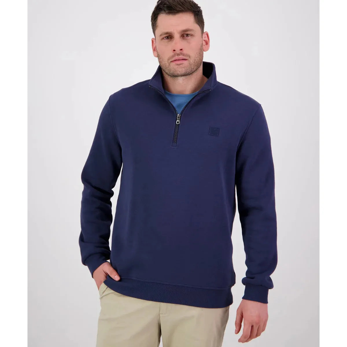 Swanndri Men's Fundamentals Quarter Zip Navy