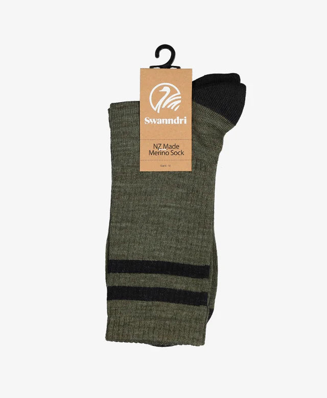 Swanndri Colombo Merino Blend Socks Olive