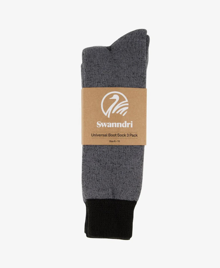 Swanndri Universal Boot Socks V2 - Triple Pack - Charcoal