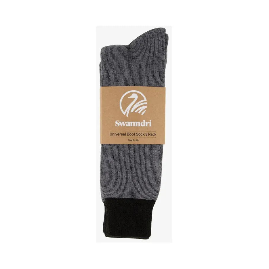 Swanndri Universal Boot Socks V2 - Triple Pack - Charcoal