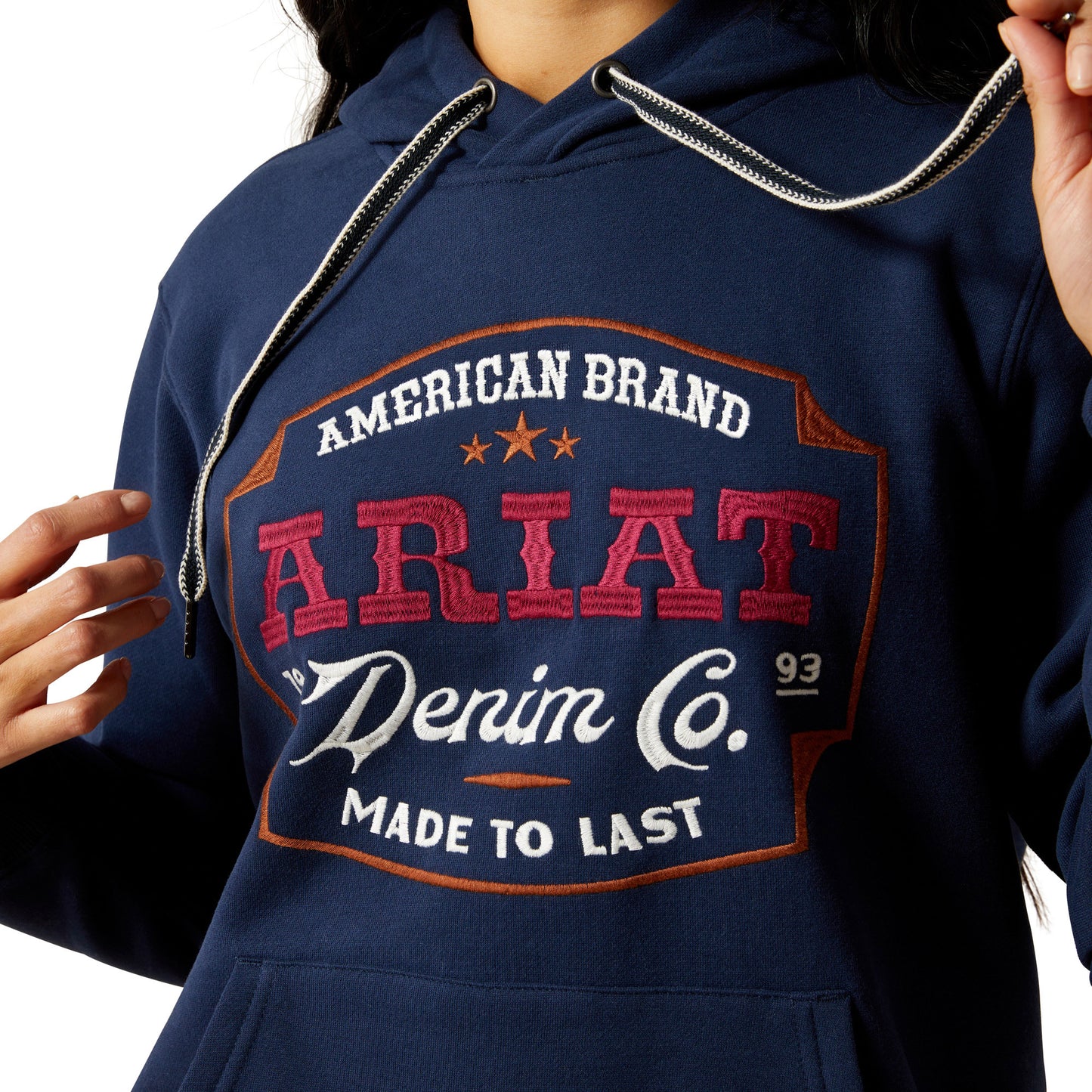 Ariat Women's Emblem Hoodie - Dress Blues
