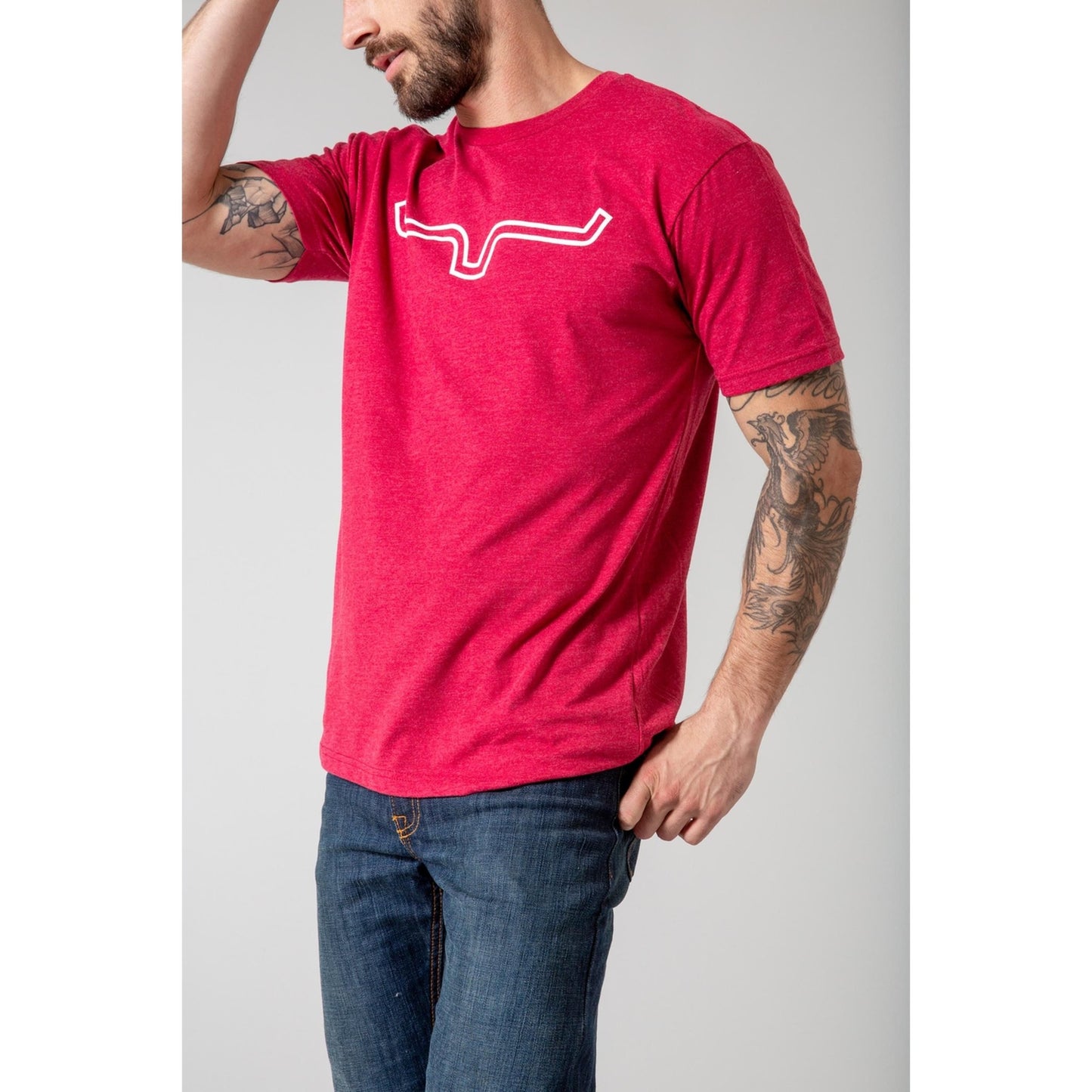 Mens Kimes Ranch Outlier Tee Shirt Cardinal - Billy Goats Country Outfitters
