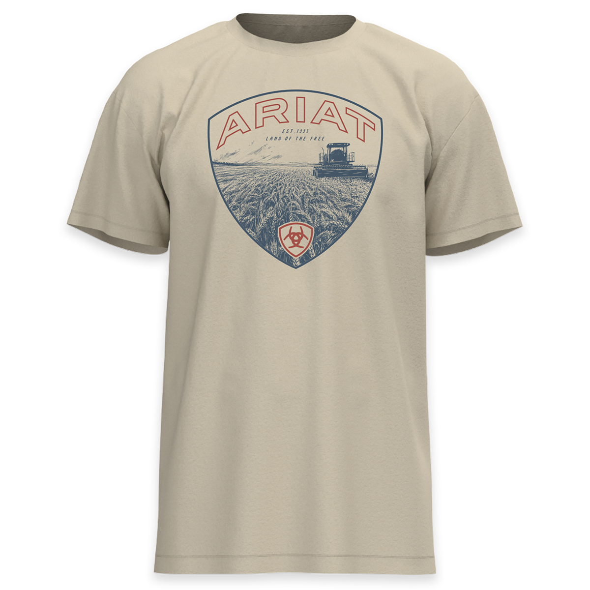 Ariat Men's Land of the Free Farm Shield Tee - Natural