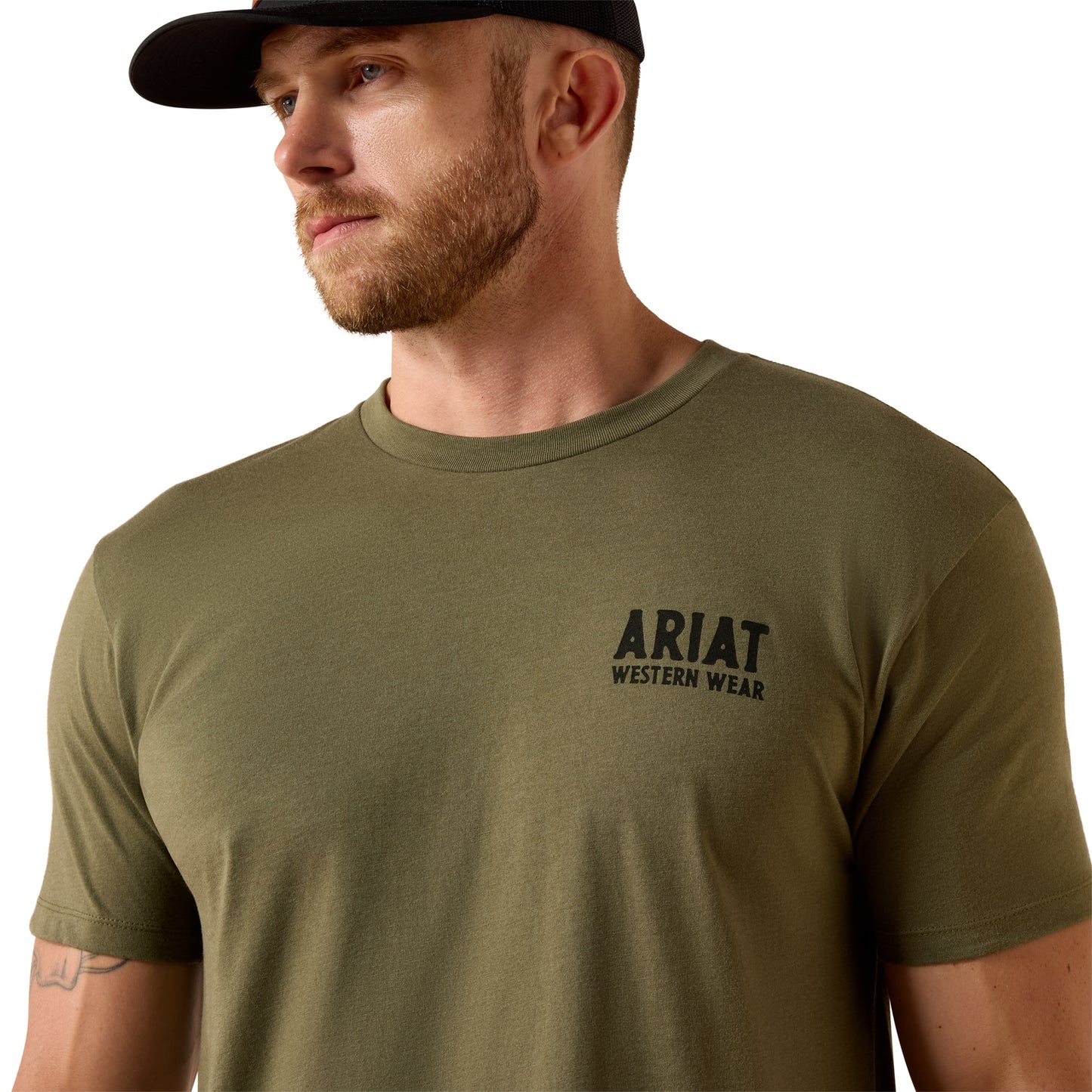 Ariat Men's Outline Shop T-Shirt - Military Heather