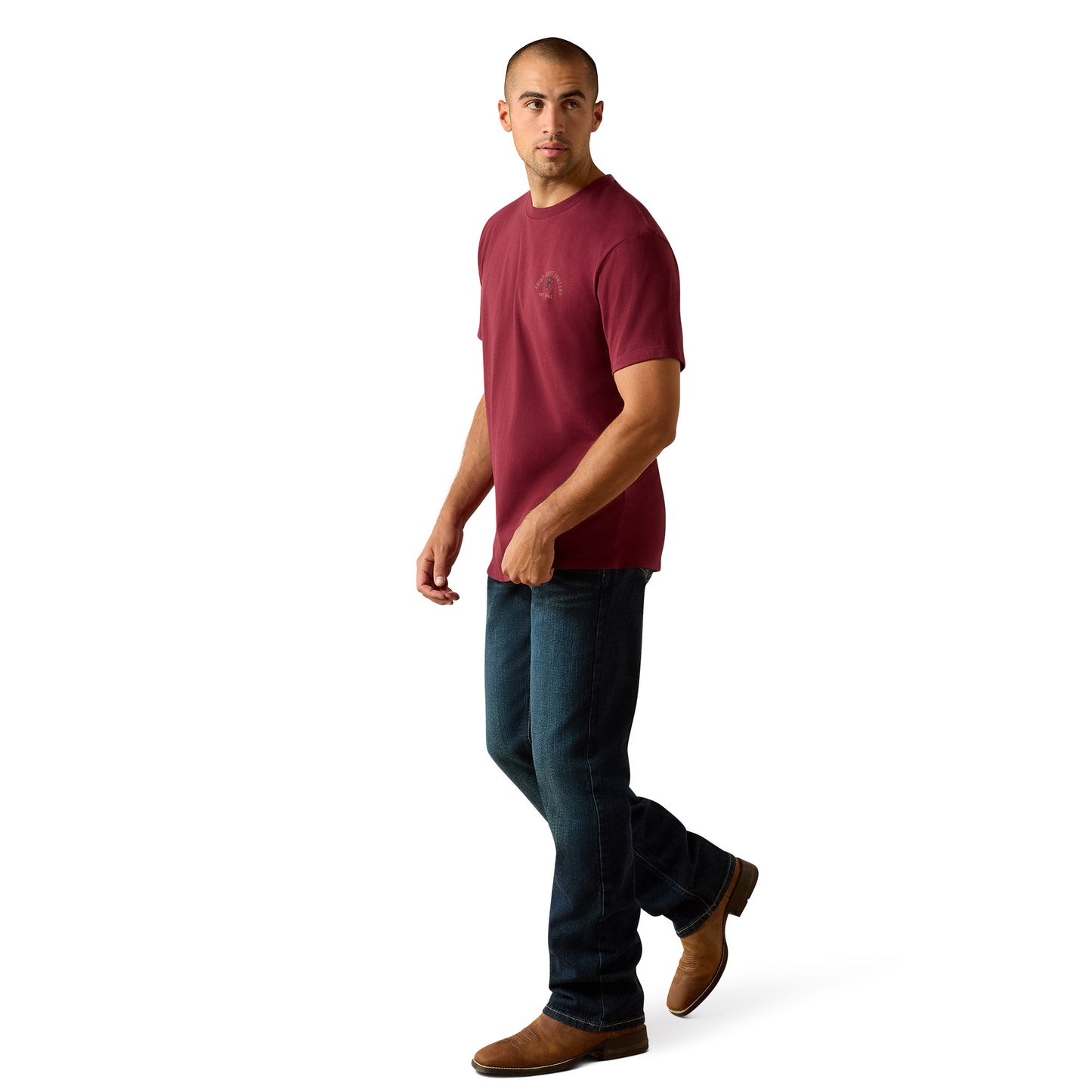 Ariat Men's Shell Game T-Shirt - Maroon Banner