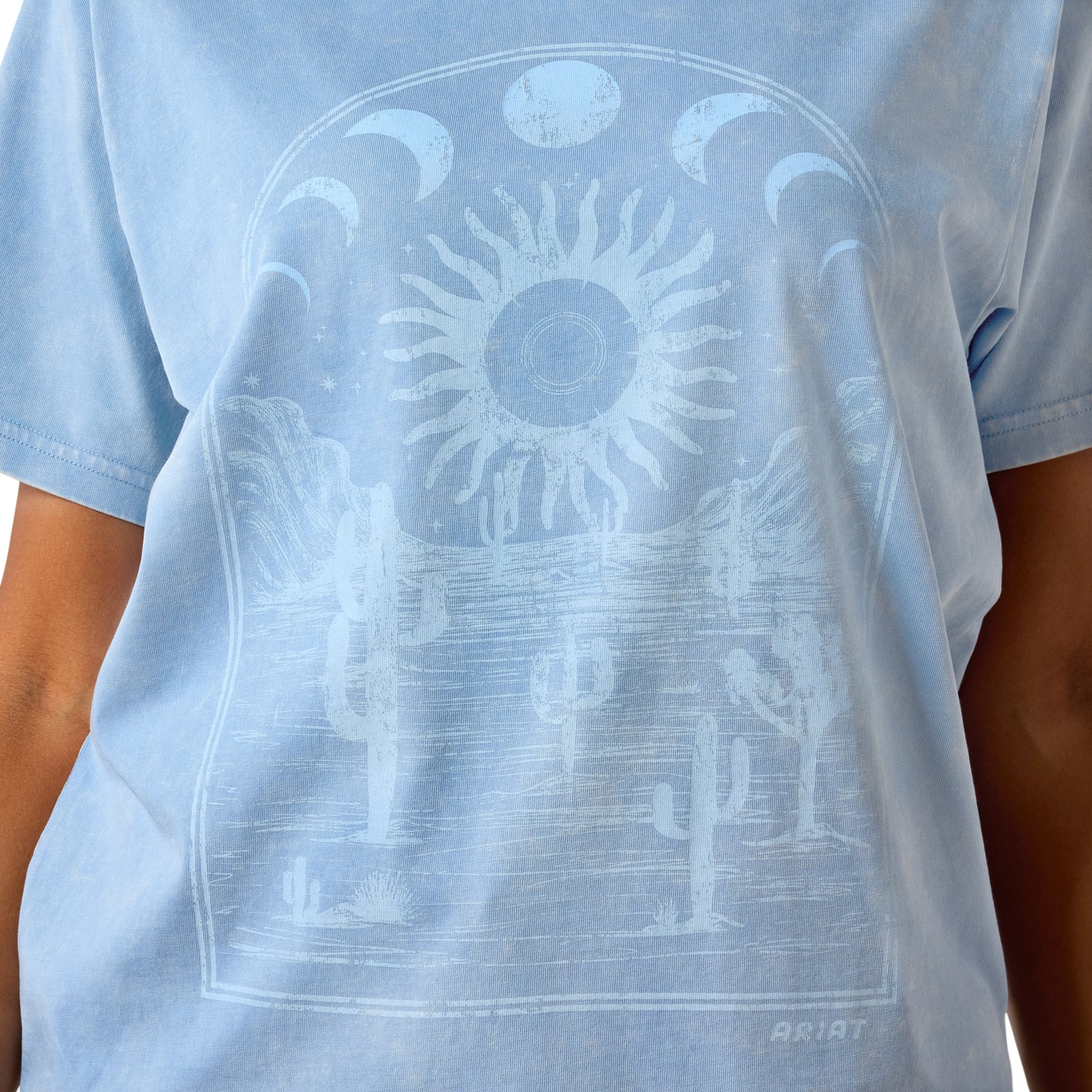 Ariat Women's No Longer Afraid T-Shirt- Blue Mineral Wash