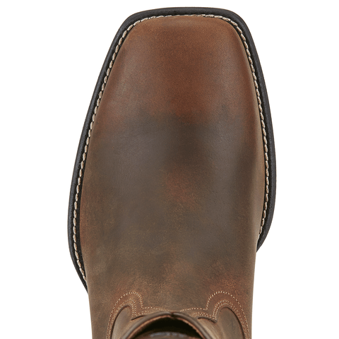 Ariat Men's Heritage Roper Wide Square Toe Western Boot – Powder Brown - Billy Goats Country Outfitters