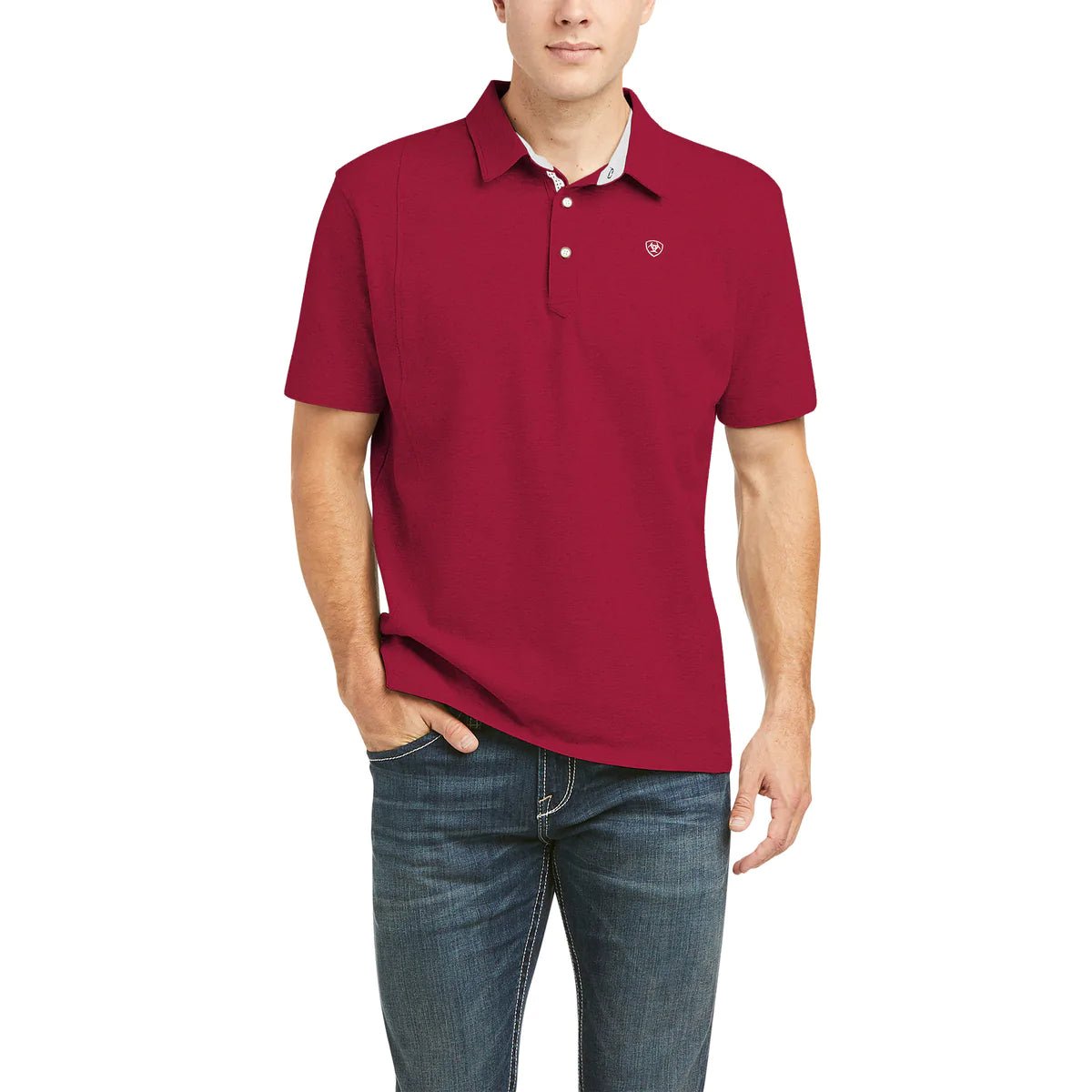 Ariat Men's Medal Polo Red - Billy Goats Country Outfitters