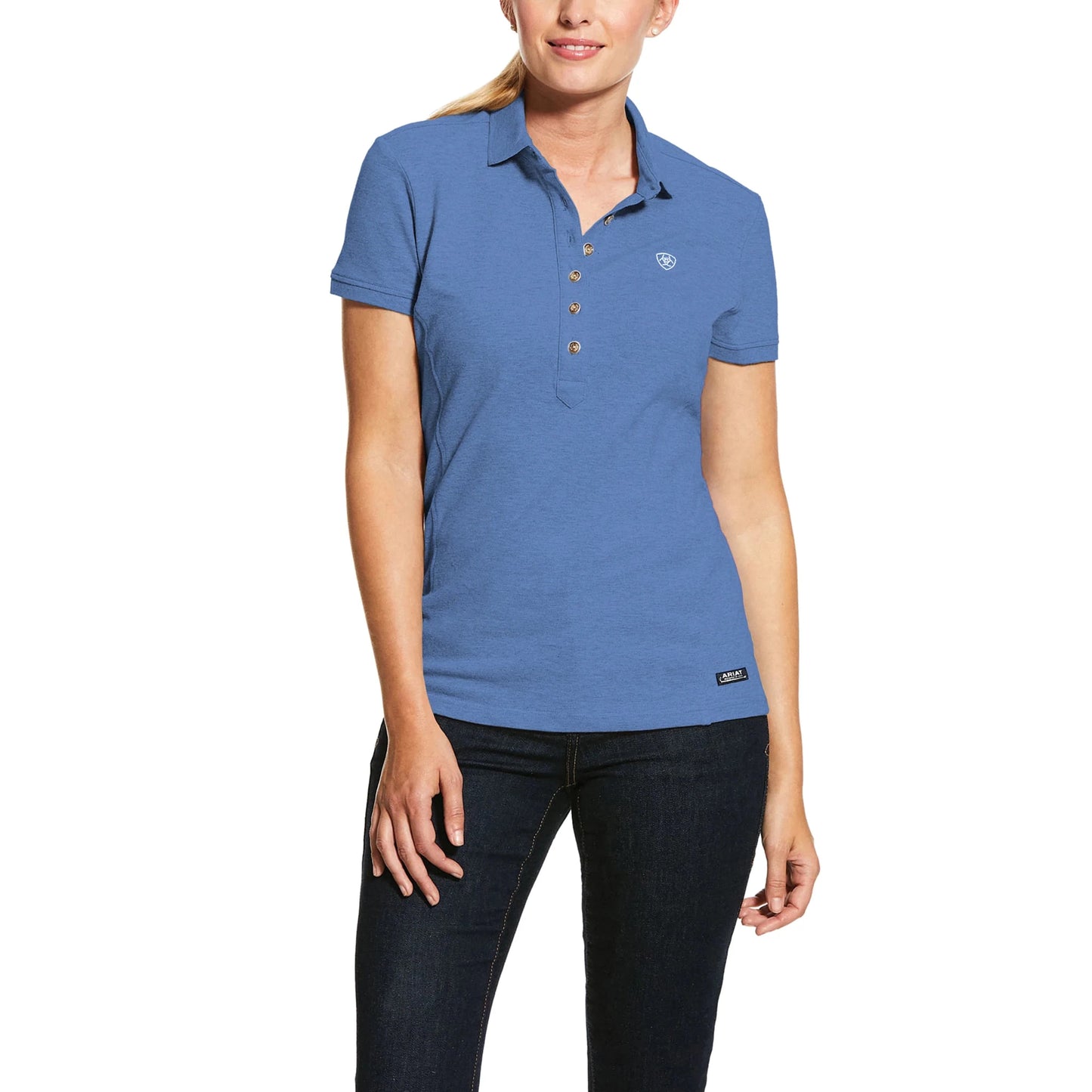 Ariat Women's Prix 2.0 Polo Light Blue - Billy Goats Country Outfitters