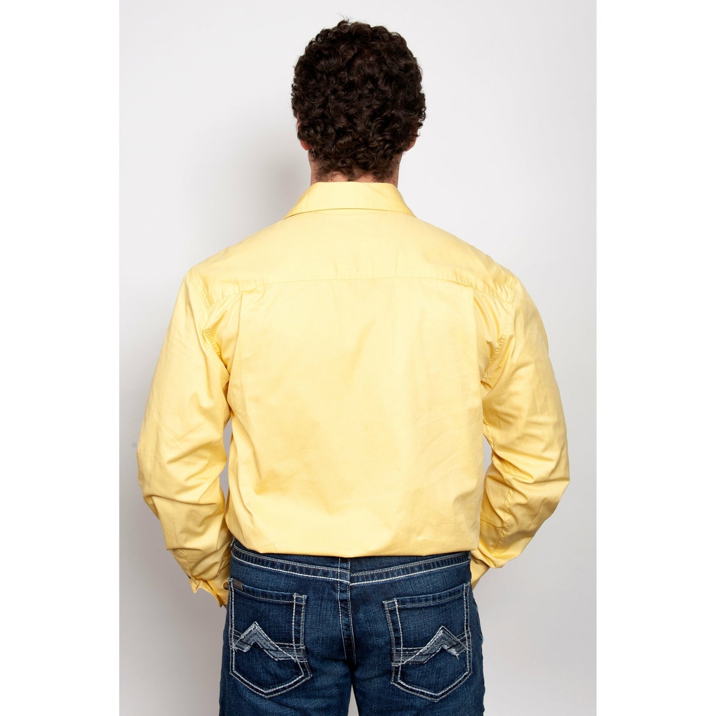 Just Country Men’s Cameron 1/2 Button Work Shirt – Yellow - Billy Goats Country Outfitters