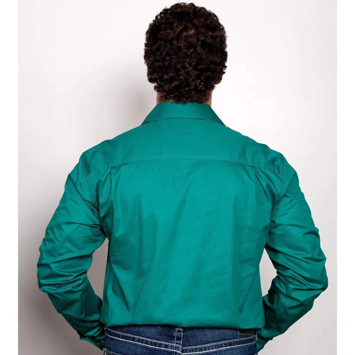 Just Country Men's Cameron 1/2 Button Dark Green