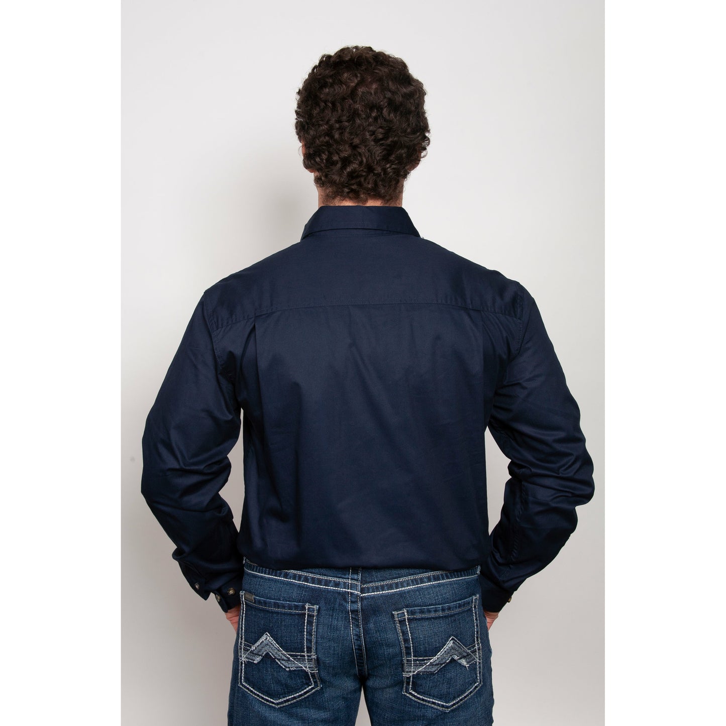 Just Country Men's Cameron 1/2 Button Navy