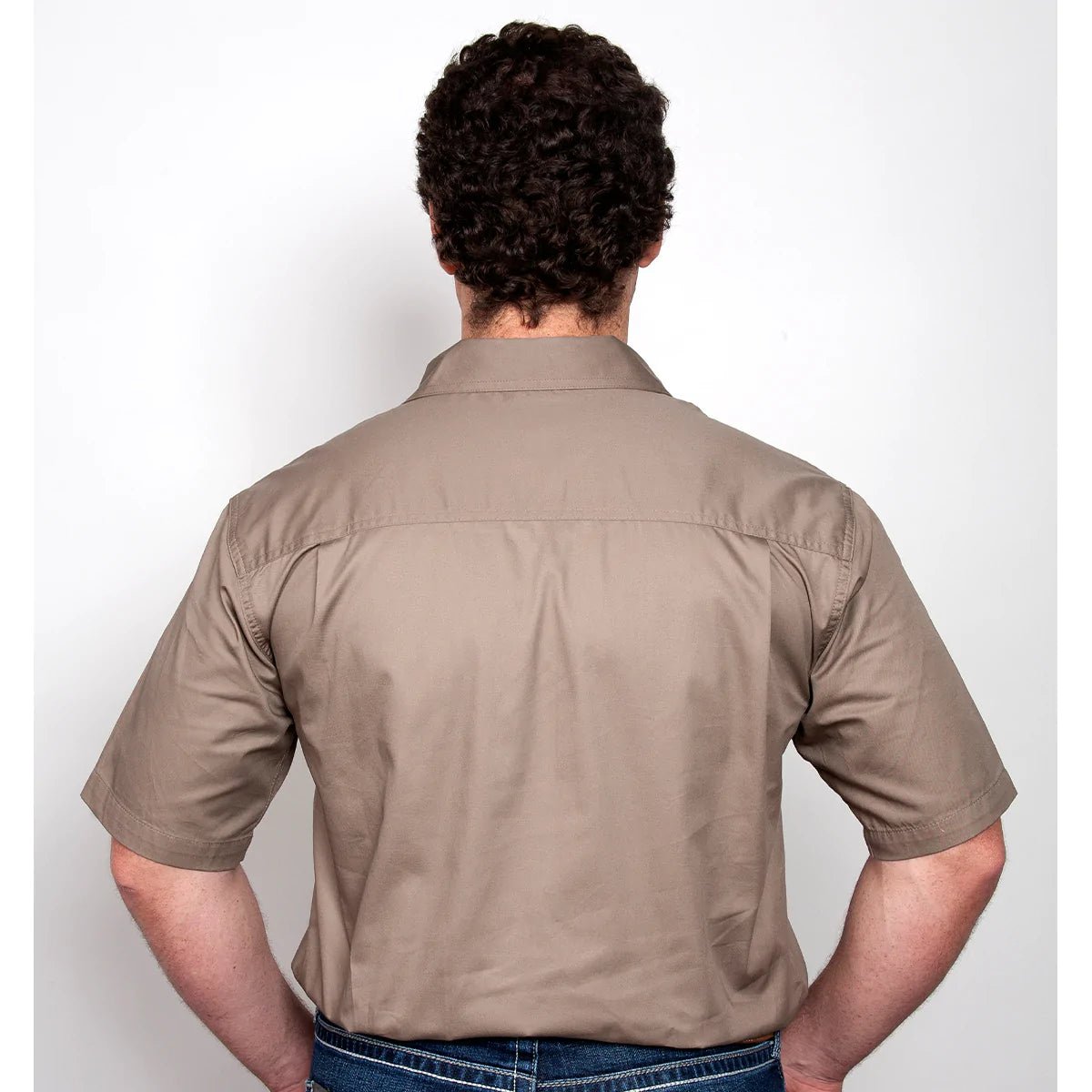 Just Country Men's Adam 1/2 Button Short Sleeve Brown - Billy Goats Country Outfitters
